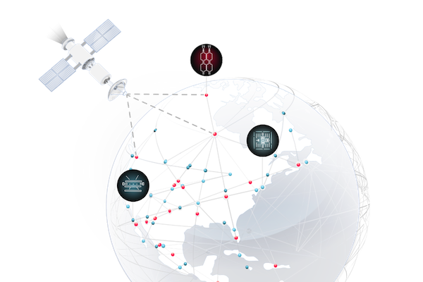 Quantum devices are connected through a global quantum network to provide Entanglement as a Service (EaaS)